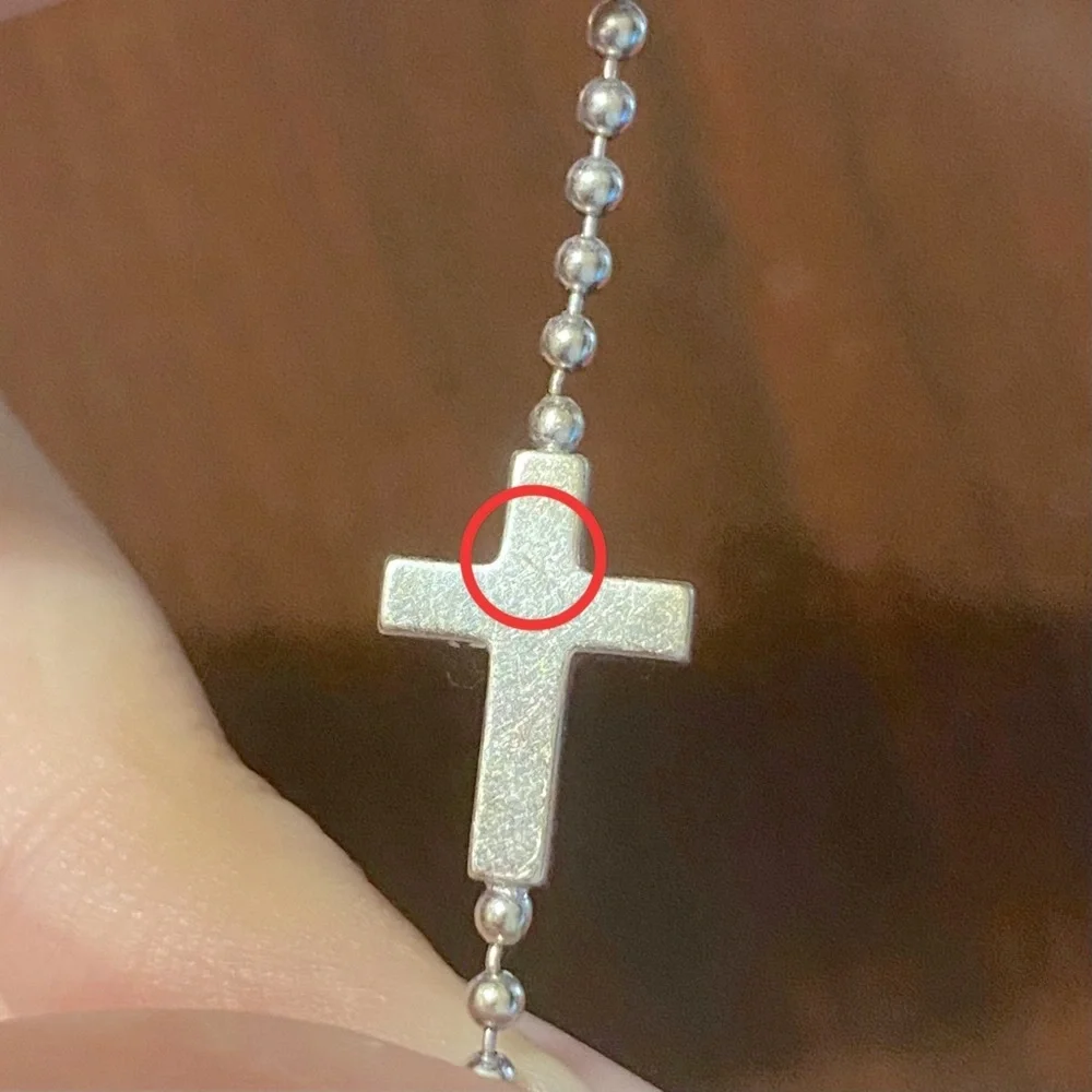 Gucci Ball Chain Cross 750 18K White Gold Bracelet | # 16 - Picture 8 of 14